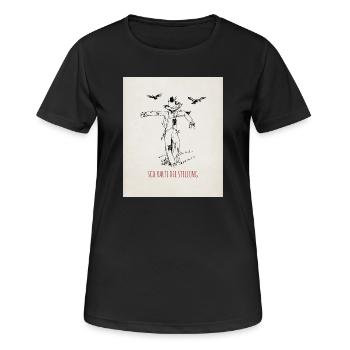 Vogelscheuche Ich halte die Stellung - Frauen T-Shirt atmungsaktiv - Schwarz - Vorne - AI Model Female 172 light (172cm)