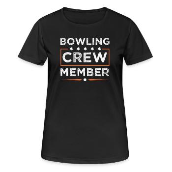 Équipe de bowling - T-shirt respirant Femme - noir - Devant - AI Model Female 172 light (172cm)