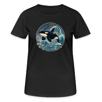 Killer whale - Women's Breathable T-Shirt - black - Front - AI Model Female 172 light (172cm)