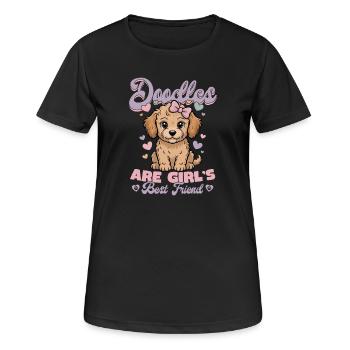 Goldendoodle Dog Breed - Women's Breathable T-Shirt - black - Front - AI Model Female 172 light (172cm)