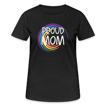 Proud Mom Rainbow - Women's Breathable T-Shirt - black - Front - AI Model Female 172 light (172cm)