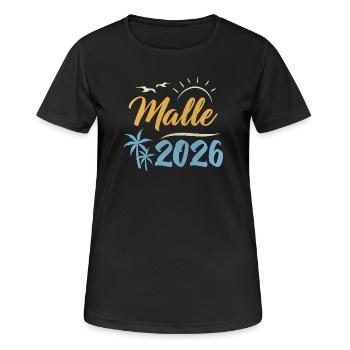 Malle 2026 - Women's Breathable T-Shirt - black - Front - AI Model Female 172 light (172cm)