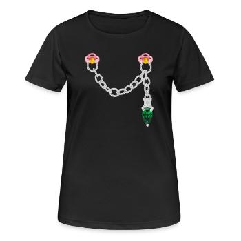 Connecteur argenté - T-shirt respirant Femme - noir - Devant - AI Model Female 172 light (172cm)