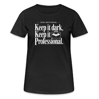 Déclaration professionnelle nocturne - T-shirt respirant Femme - noir - Devant - AI Model Female 172 light (172cm)