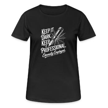 Keep It Dark, Keep It Professional - Women's Breathable T-Shirt - black - Front - AI Model Female 172 light (172cm)