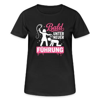 D-38Bald Unter Neuer Führung Dominante Frau - Frauen T-Shirt atmungsaktiv - Schwarz - Vorne - AI Model Female 172 light (172cm)