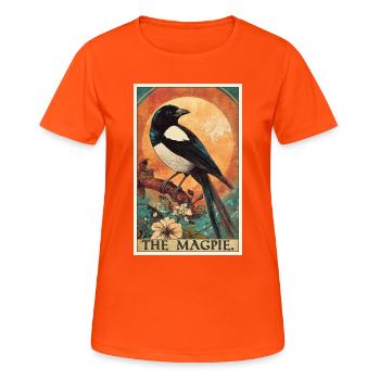 Elstern Elster - Frauen T-Shirt atmungsaktiv - Neonorange - Vorne - AI Model Female 172 dark (172cm)