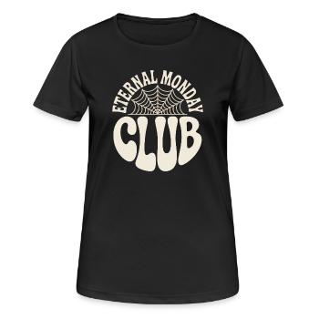 Logo du club du Lundi d’Émeraude - T-shirt respirant Femme - noir - Devant - AI Model Female 172 light (172cm)