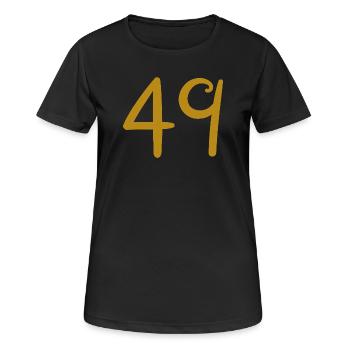49 - T-shirt respirant Femme - noir - Devant - AI Model Female 172 light (172cm)