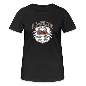 Kiez Athletics - Women's Breathable T-Shirt - black - Front - AI Model Female 172 light (172cm)