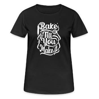 Fais-le cuire jusqu’à ce que tu le fasses - T-shirt respirant Femme - noir - Devant - AI Model Female 172 light (172cm)