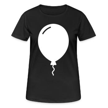 Luftballon – Party, Leichtigkeit & Gute Laune - Frauen T-Shirt atmungsaktiv - Schwarz - Vorne - AI Model Female 172 light (172cm)