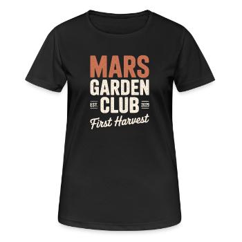 Jardinage du Mars Garden Club : Premier Espace de Récolte - T-shirt respirant Femme - noir - Devant - AI Model Female 172 light (172cm)