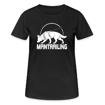 Deutscher Schäferhund Mantrailing Hundesport Hunde - Frauen T-Shirt atmungsaktiv - Schwarz - Vorne - AI Model Female 172 light (172cm)