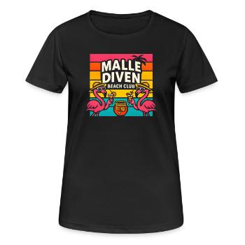 Malle Diven Beach Club Flamingo Mallorca Party - Women's Breathable T-Shirt - black - Front - AI Model Female 172 light (172cm)