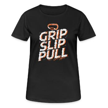 Grip Slip Pull Aventure Escalade - T-shirt respirant Femme - noir - Devant - AI Model Female 172 light (172cm)