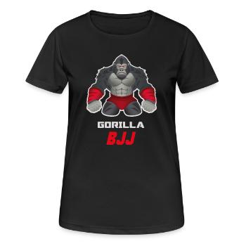 Gorilla BJJ Grappling Beast Design - Women's Breathable T-Shirt - black - Front - AI Model Female 172 light (172cm)
