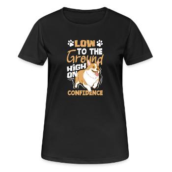 Short Legs, Tall Setting, Corgi - Women's Breathable T-Shirt - black - Front - AI Model Female 172 light (172cm)