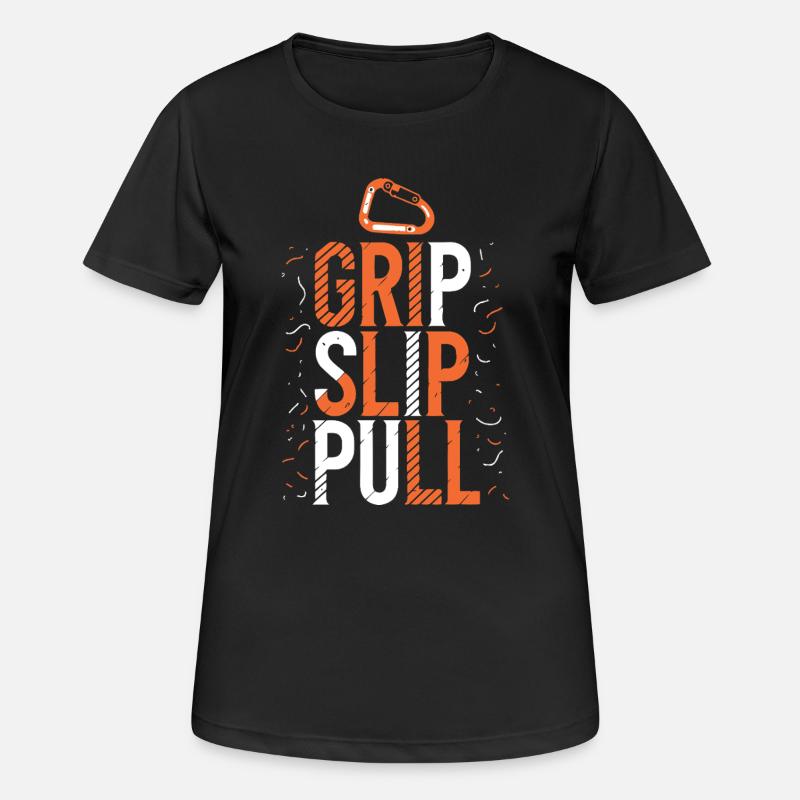 Grip Slip Pull Escalade - T-shirt respirant Femme - noir