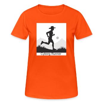 Cyborg Runner - Women's Breathable T-Shirt - neon orange - Front - AI Model Female 172 dark (172cm)