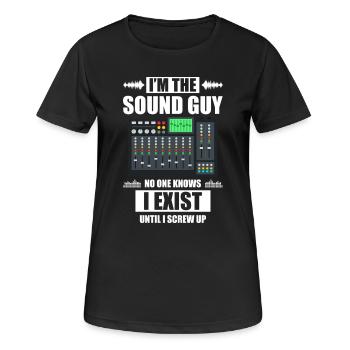 Je suis le technicien du son, ingénieur du son - T-shirt respirant Femme - noir - Devant - AI Model Female 172 light (172cm)