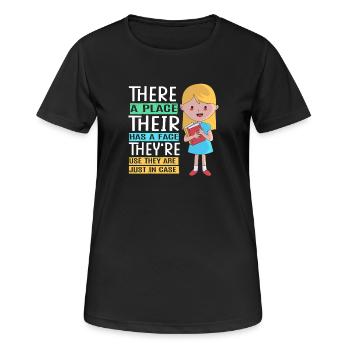 Grammaire Orthographe anglaise - T-shirt respirant Femme - noir - Devant - AI Model Female 172 light (172cm)