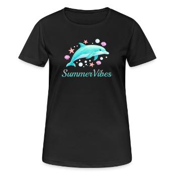 Summer Vibes - Women's Breathable T-Shirt - black - Front - AI Model Female 172 light (172cm)
