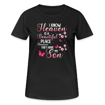 Heaven Butterfly Son - Frauen T-Shirt atmungsaktiv - Schwarz - Vorne - AI Model Female 172 light (172cm)