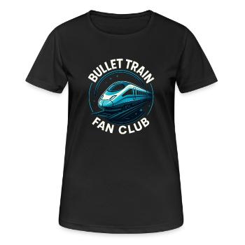Bullet Train Fanclub - Frauen T-Shirt atmungsaktiv - Schwarz - Vorne - AI Model Female 172 light (172cm)