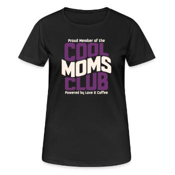 Club des mamans cool - Un cadeau des mamans pour la fête des mères - T-shirt respirant Femme - noir - Devant - AI Model Female 172 light (172cm)