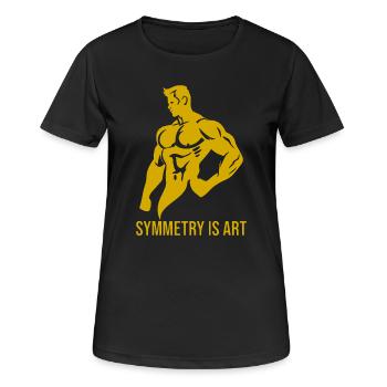 La symétrie est l’art, l’âge d’or de la motivation du bodybuilding - T-shirt respirant Femme - noir - Devant - AI Model Female 172 light (172cm)