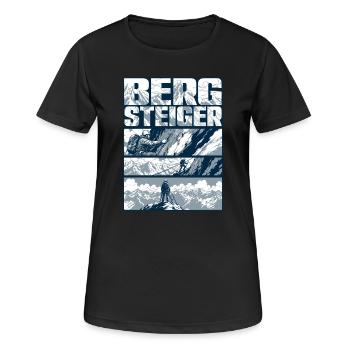 Mountaineer Summit Assault Retro - Women's Breathable T-Shirt - black - Front - AI Model Female 172 light (172cm)