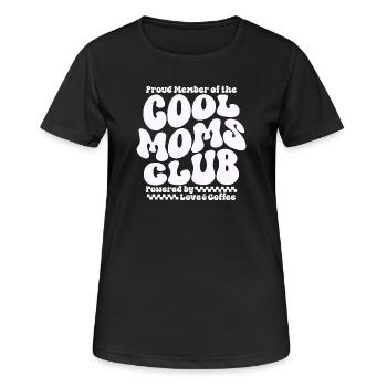 Cadeau des mamans pour la fête des mères - Club des mamans cool - T-shirt respirant Femme - noir - Devant - AI Model Female 172 light (172cm)