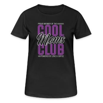 Club des mamans cool - Un cadeau des mamans pour la fête des mères - T-shirt respirant Femme - noir - Devant - AI Model Female 172 light (172cm)