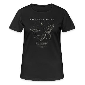 Espoir Éternel - Design Éclatant de la Baleine Inoubliée - T-shirt respirant Femme - noir - Devant - AI Model Female 172 light (172cm)