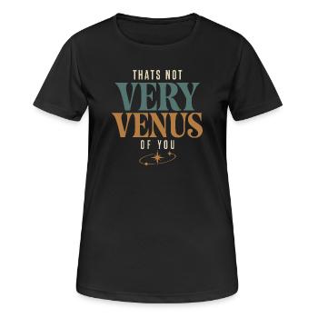 Signe de Vénus Astrologie de Vénus - T-shirt respirant Femme - noir - Devant - AI Model Female 172 light (172cm)