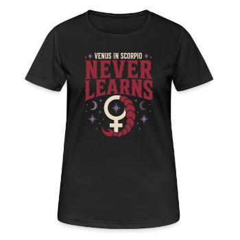 Signe de Vénus Astrologie de Vénus - T-shirt respirant Femme - noir - Devant - AI Model Female 172 light (172cm)