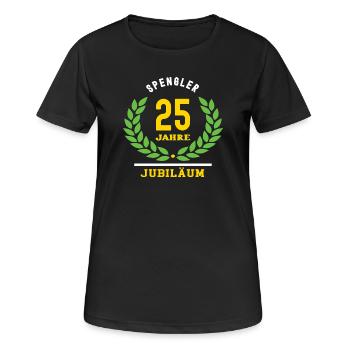 Spengler Jubiläum 25 Jahre 25 jähriges Jubilaeum - Frauen T-Shirt atmungsaktiv - Schwarz - Vorne - AI Model Female 172 light (172cm)