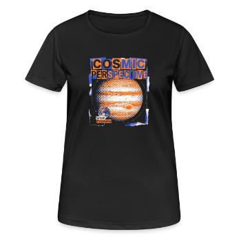 Cosmic Perspective - Women's Breathable T-Shirt - black - Front - AI Model Female 172 light (172cm)