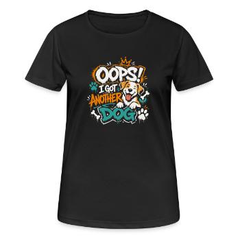 Oops, ich hab wieder Hund! - Frauen T-Shirt atmungsaktiv - Schwarz - Vorne - AI Model Female 172 light (172cm)