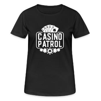 Casino Gambler Casino Patrol Gambling - Frauen T-Shirt atmungsaktiv - Schwarz - Vorne - AI Model Female 172 light (172cm)