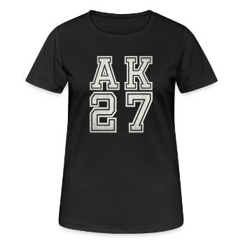 AK 27 - Women's Breathable T-Shirt - black - Front - AI Model Female 172 light (172cm)