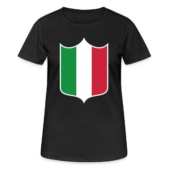 Italy - Women's Breathable T-Shirt - black - Front - AI Model Female 172 light (172cm)