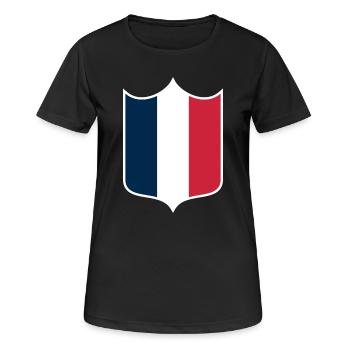 France - T-shirt respirant Femme - noir - Devant - AI Model Female 172 light (172cm)