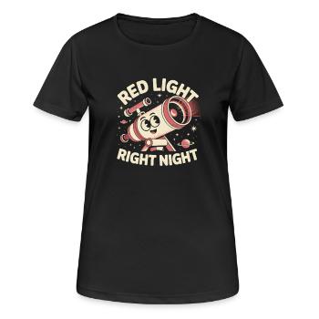 Feu rouge Nuit claire | Astronomie - T-shirt respirant Femme - noir - Devant - AI Model Female 172 light (172cm)