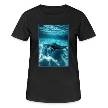 Raies Manta Raies - T-shirt respirant Femme - noir - Devant - AI Model Female 172 light (172cm)
