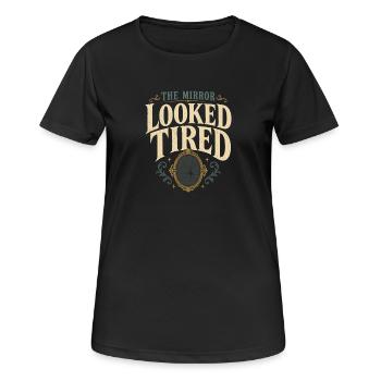 Haunted mirror, cursed mirror spirit in the mirror, - Women's Breathable T-Shirt - black - Front - AI Model Female 172 light (172cm)