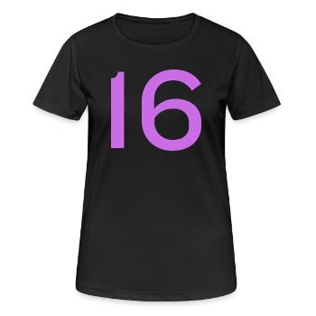 16 - T-shirt respirant Femme - noir - Devant - AI Model Female 172 light (172cm)