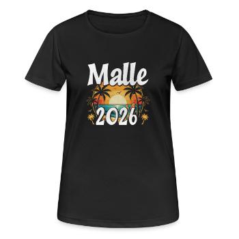 Malle 2026 - Women's Breathable T-Shirt - black - Front - AI Model Female 172 light (172cm)