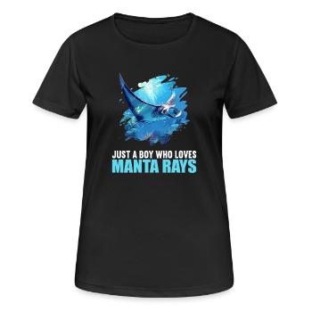 Raies Manta Raies - T-shirt respirant Femme - noir - Devant - AI Model Female 172 light (172cm)